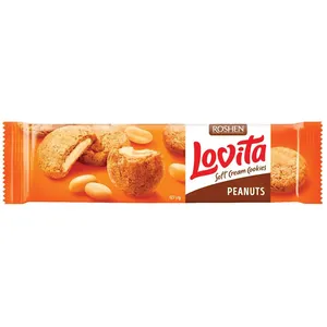 بیسکویت لوویتا کرم بادام زمینی روشن - 127 گرم