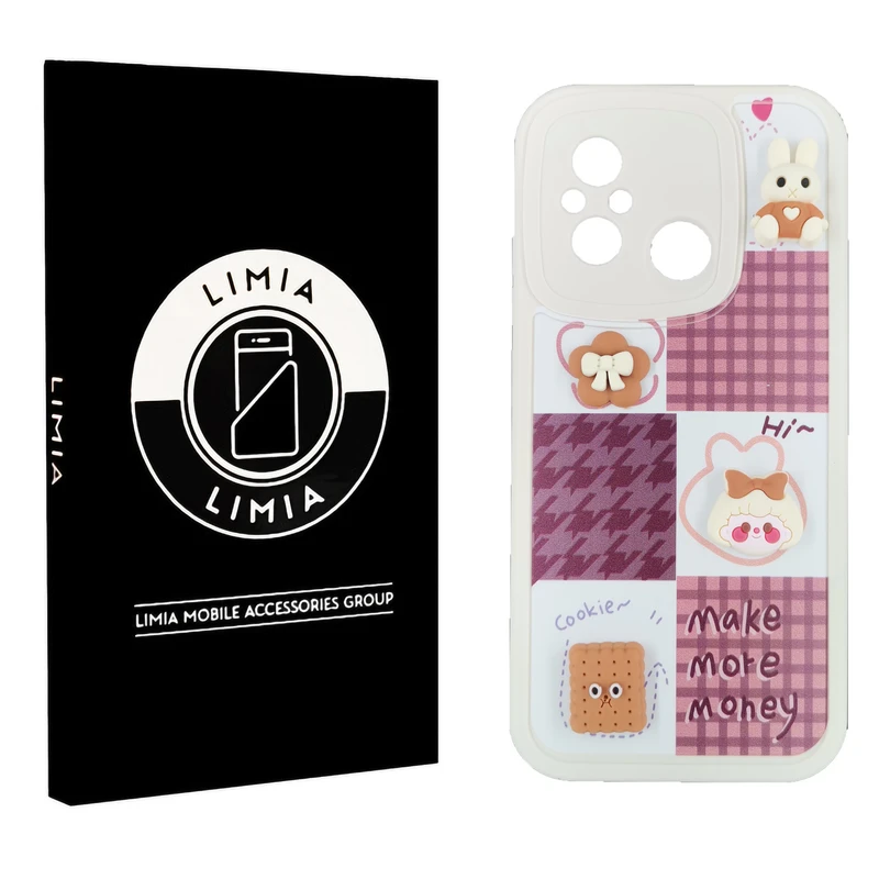 کاور لیمیا مدل فانتزی لنزدار ژله ای طرح عروسکی برجسته مناسب برای گوشی موبایل شیائومی Redmi 12C