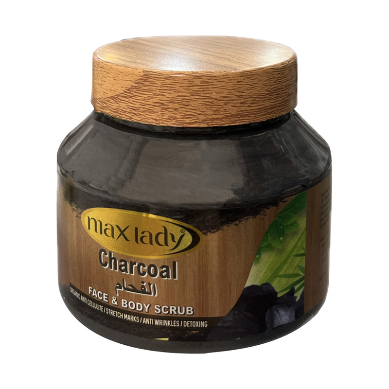 اسکراب لایه بردار پوست مکس لیدی مدل Charcoal حجم 300 میلی لیتر