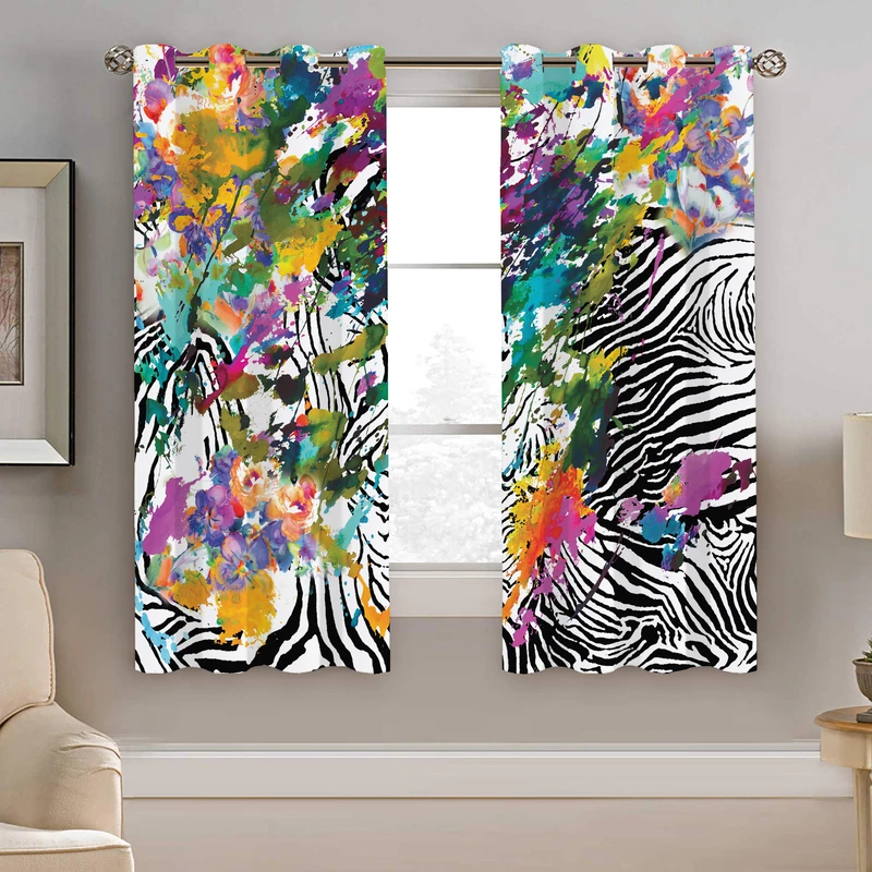 پرده نیروانا طرح چند رنگ مدل مخمل کد 4558 سایز 140×200 سانتی متر