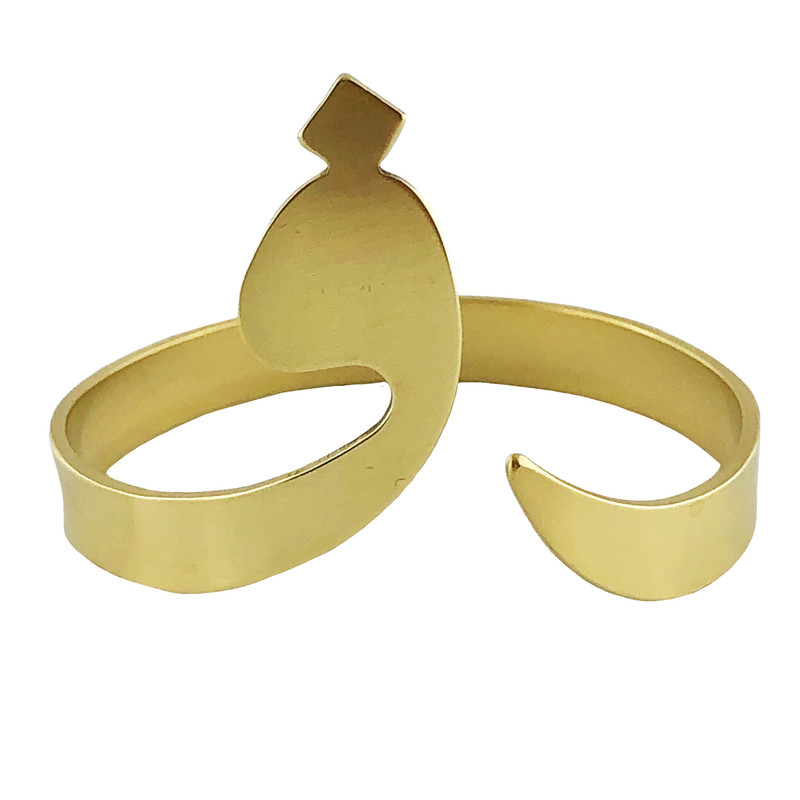 دستبند گالری عزیزی طرح حرف ف مدل GZ99256 دستبند گالری عزیزی طرح حرف ف مدل GZ99256