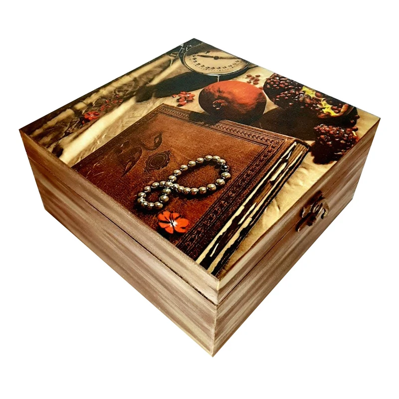 جعبه هدیه چوبی مدل شب یلدا کد wby03