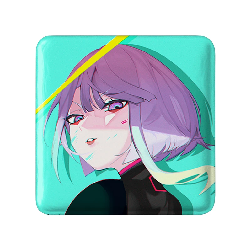 مگنت خندالو طرح لوسی انیمه سایبر پانک Cyberpunk  مدل مربعی کد 22436