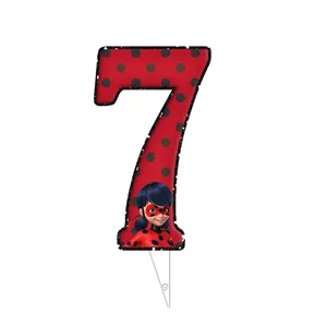 تاپر طرح عدد 7 مدل دختر کفشدوزکی میراکلس