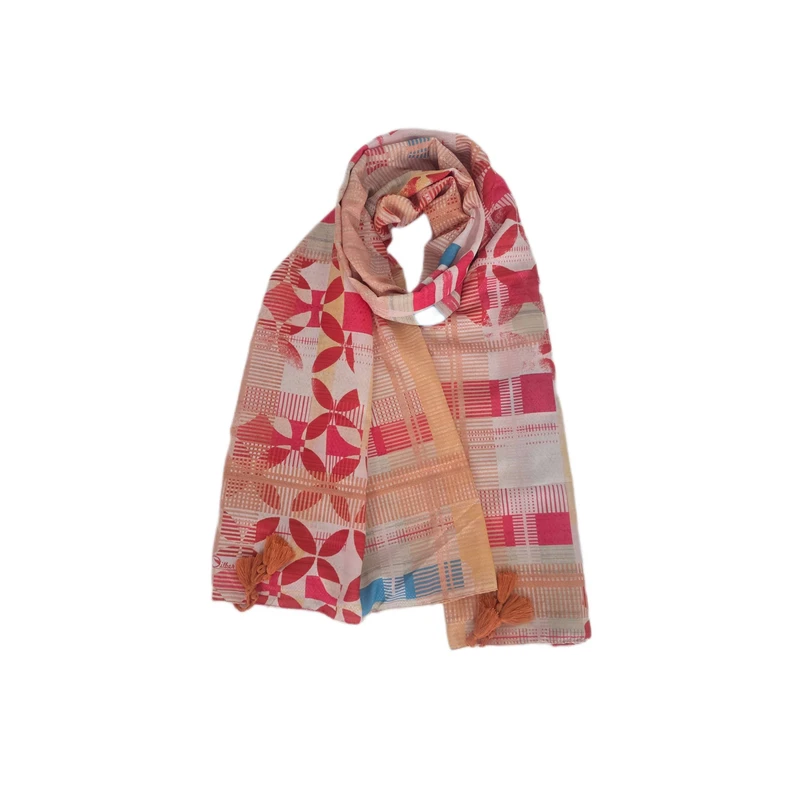 شال الیاف نخی زنانه مدل Tk با طول و عرض 190*78 سانتی‌متر