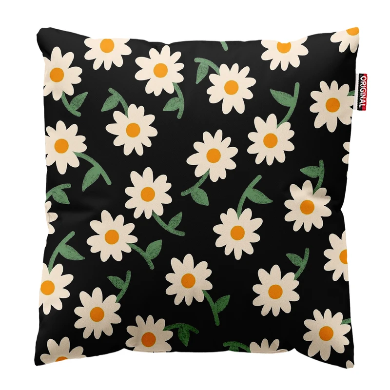 کوسن پاد آفرین طرح گل کد 3483 سایز 30*30 سانتی متر