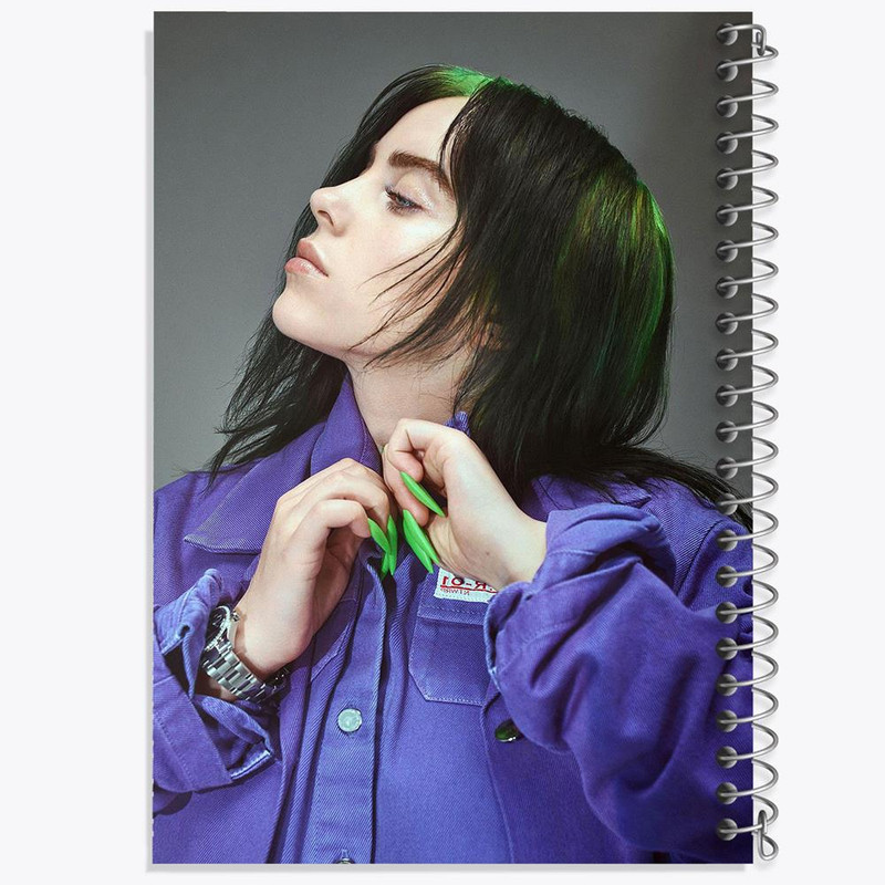 دفتر مشق 50 برگ خندالو مدل بیلی آیلیش Billie Eilish کد 19135