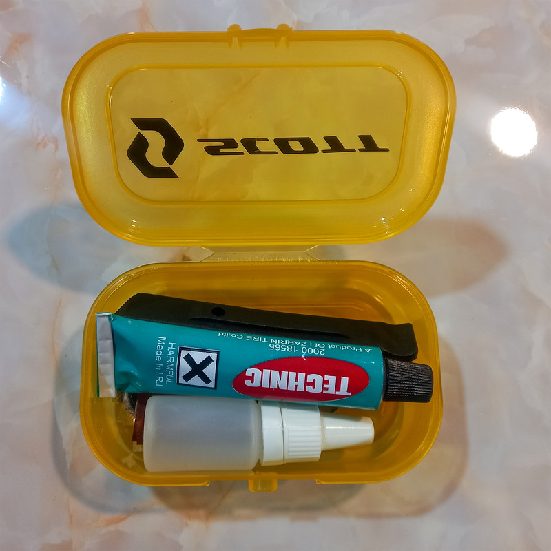 کیت پنچرگیری دوچرخه مدل SC001 مجموعه 17 عددی