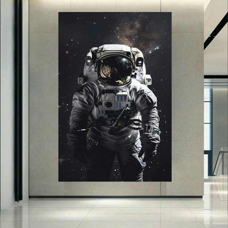 تابلو بوم طرح مخمل فضانورد مدل ستاره کد AR3060031