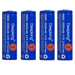 باتری لیتیومی قابل شارژ دیپکینگ مدل 18650 ظرفیت 2200 میلی آمپر ساعت بسته 4 عددی