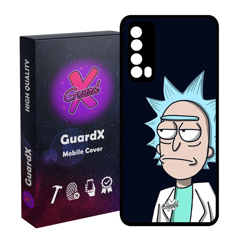 کاور گارد ایکس طرح Rick and Morty مدل Glass10030 مناسب برای گوشی موبایل هوآوی Y7A / P Smart 2021