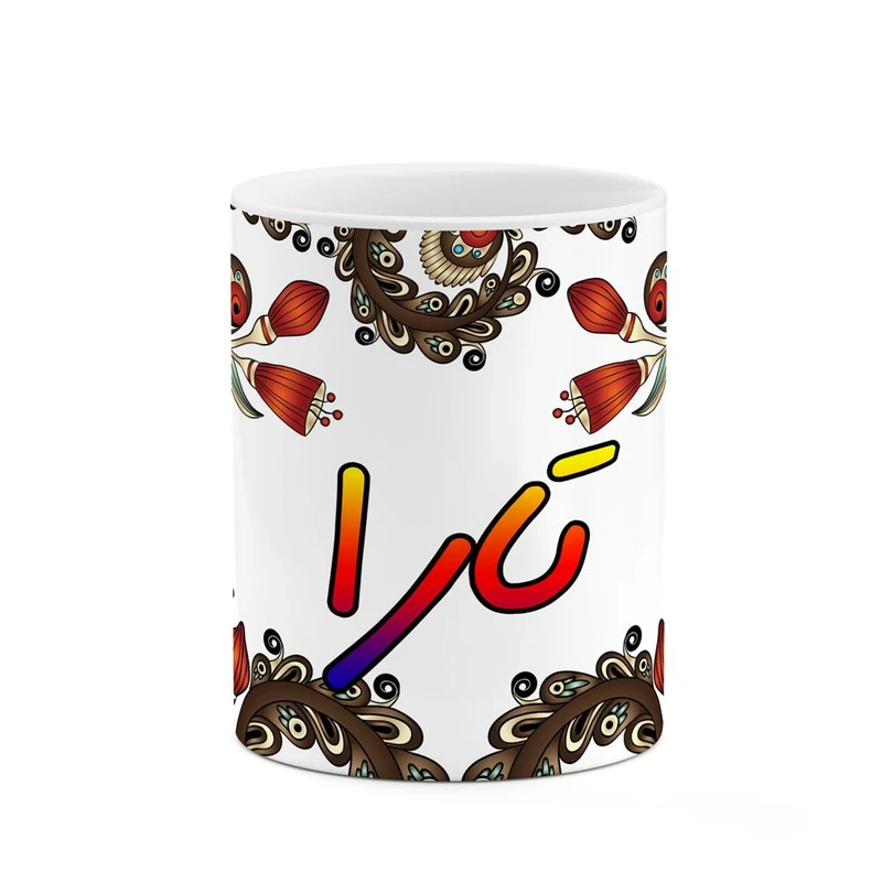ماگ کاکتی مدل اسم تارا طرح سنتی گل و بته کد mgh44510