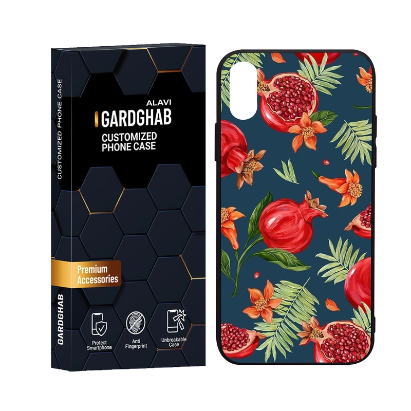 کاور گارد قاب علوی مدل دورژله ای پشت گلس هنری مناسب برای گوشی موبایل اپل iPhone X / XS