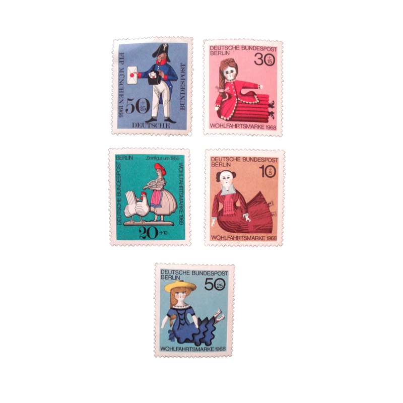 تمبر یادگاری مدل کارتونی کد DS1863 مجموعه 5 عددی