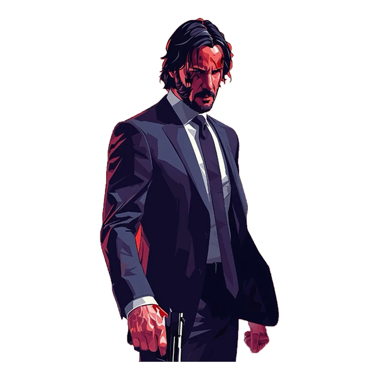 استیکر پارچه و لباس پاد آفرین مدل جان ویک کد 4046