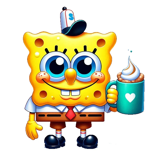 استیکر پارچه و لباس پاد آفرین طرح باب اسفنجی کد 2246