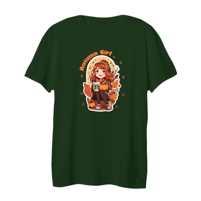 تی شرت لانگ آستین کوتاه زنانه مدل دخترک پاییزی