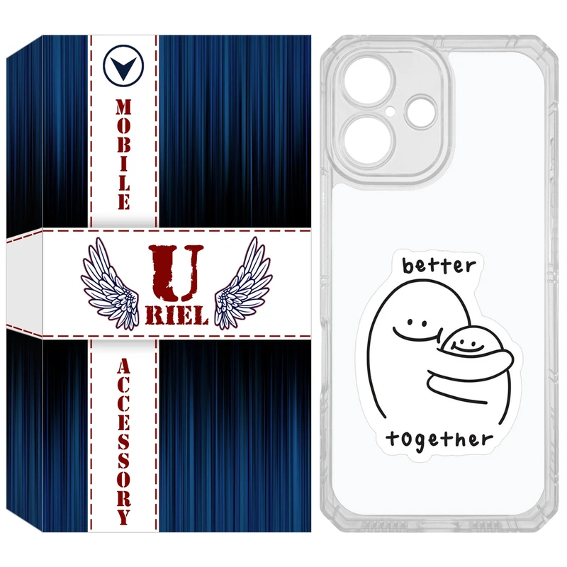 کاور یوریل مدل Clear کد 90 طرح Together مناسب برای گوشی موبایل اپل iPhone 16