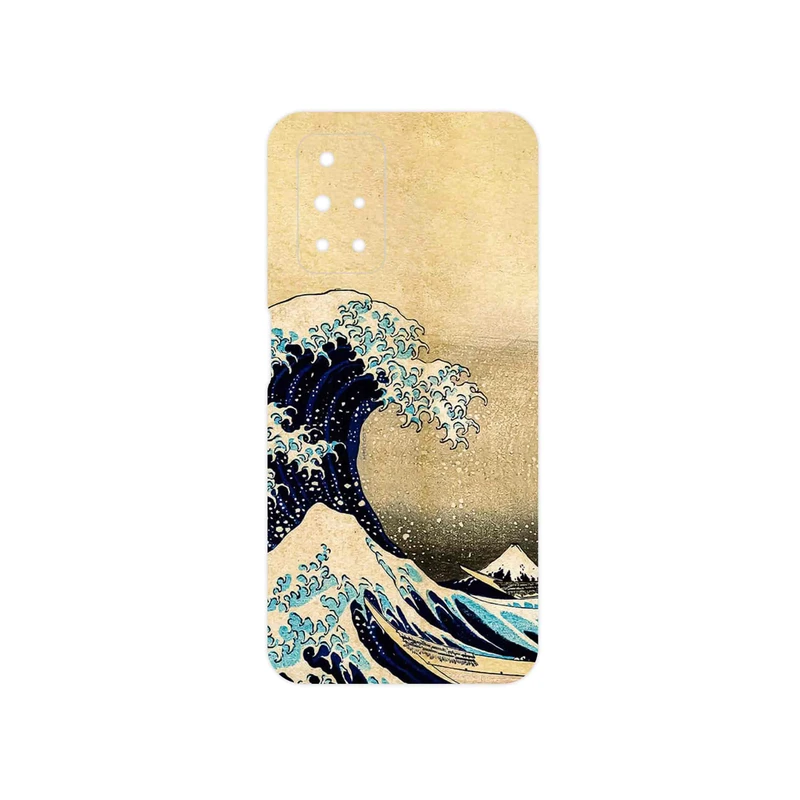 برچسب پوششی ماهوت مدل The Great Wave off Kanagawa of Hokusai مناسب برای گوشی موبایل شیائومی Redmi 10
