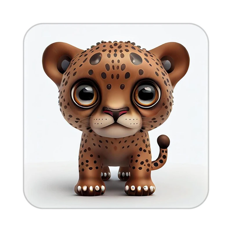 زیر لیوانی کاکتی طرح حیوانات کارتونی مدل mp27450