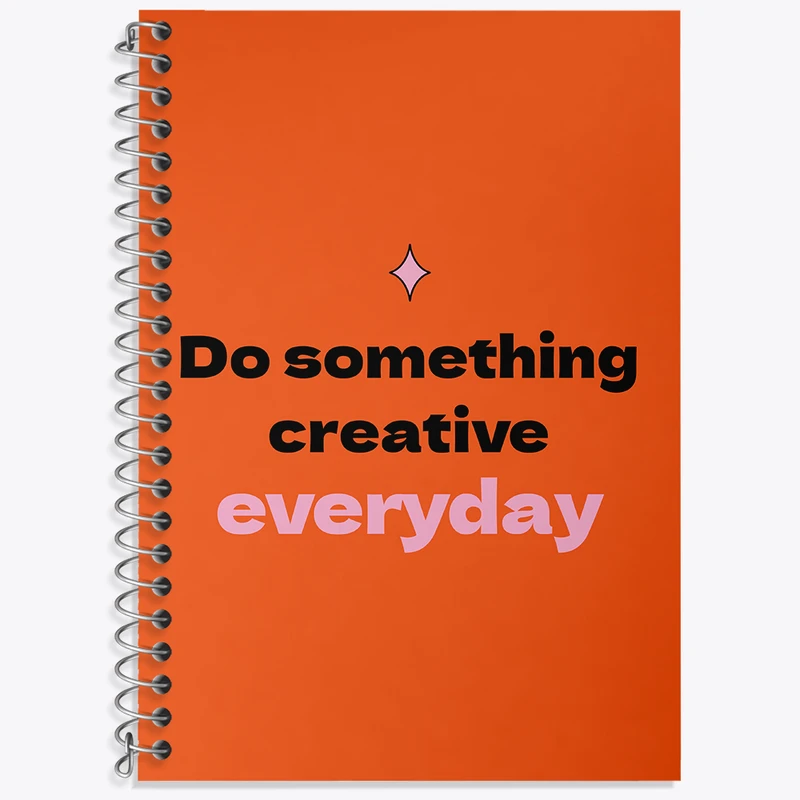 دفتر زبان 50 برگ خندالو مدل سه خط طرح Do Something Creative Everyday کد N2386