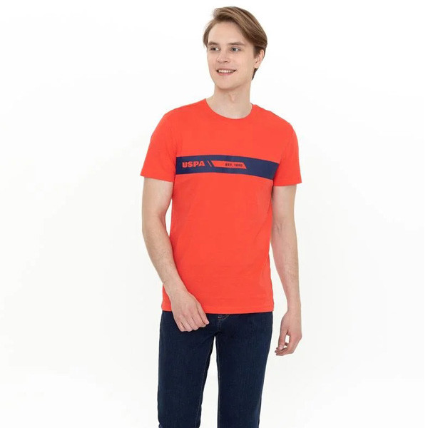 تی شرت آستین کوتاه مردانه یو اس پولو مدل یقه گرد