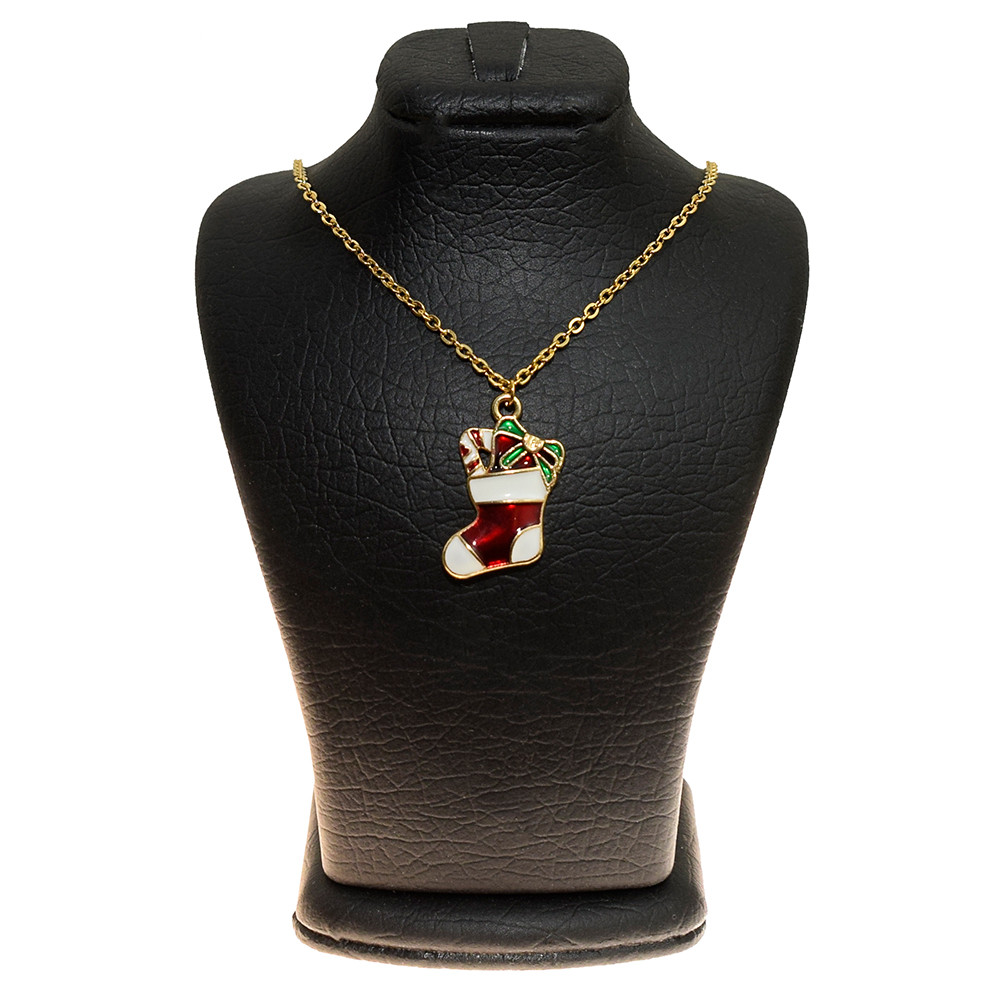 گردنبند دخترانه دلنار گالری مدل جوراب کریسمسی گردنبند دخترانه دلنار گالری مدل جوراب کریسمسی
