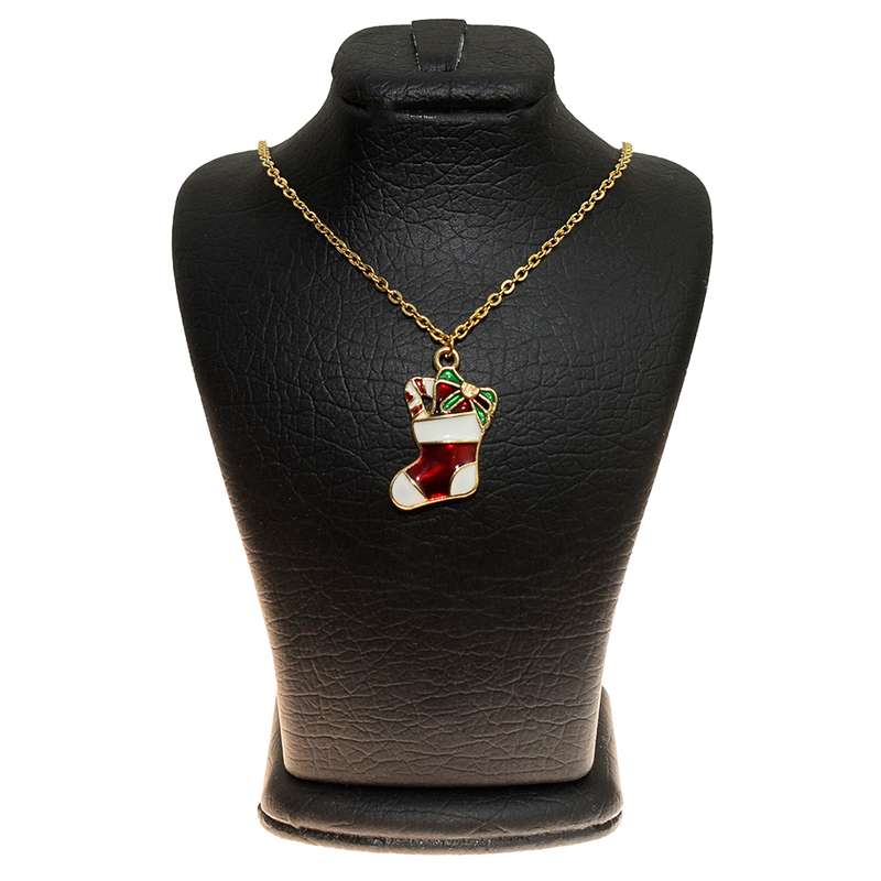 گردنبند دخترانه دلنار گالری مدل جوراب کریسمسی گردنبند دخترانه دلنار گالری مدل جوراب کریسمسی