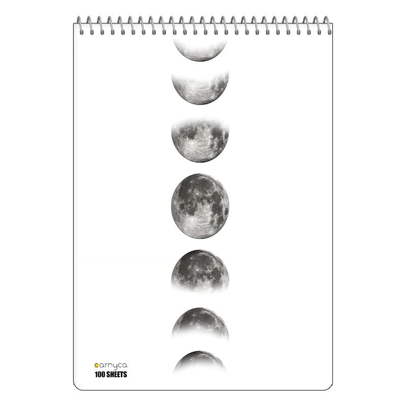 دفتر شطرنجی 100 برگ کارنیکا طرح روزنامه وینتج ماه Vintage Newspaper Moon کد 24787
