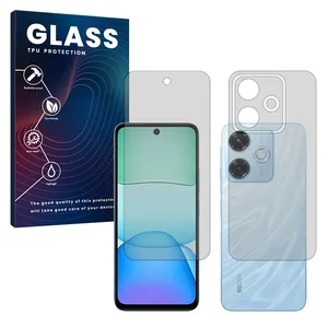 Glass Resistant model transparent screen protector suitable for Xiaomi Redmi 13x mobile phone along with the back protector