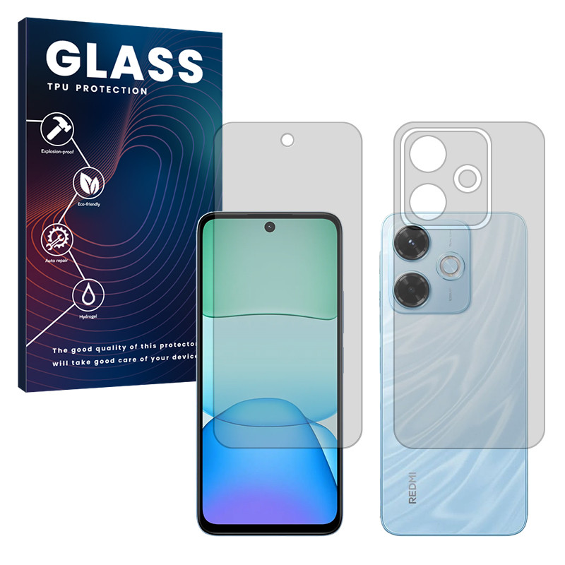 محافظ صفحه نمایش مات گلس مدل Resistant مناسب برای گوشی موبایل شیائومی  Redmi 15 4G به همراه محافظ پشت گوشی 