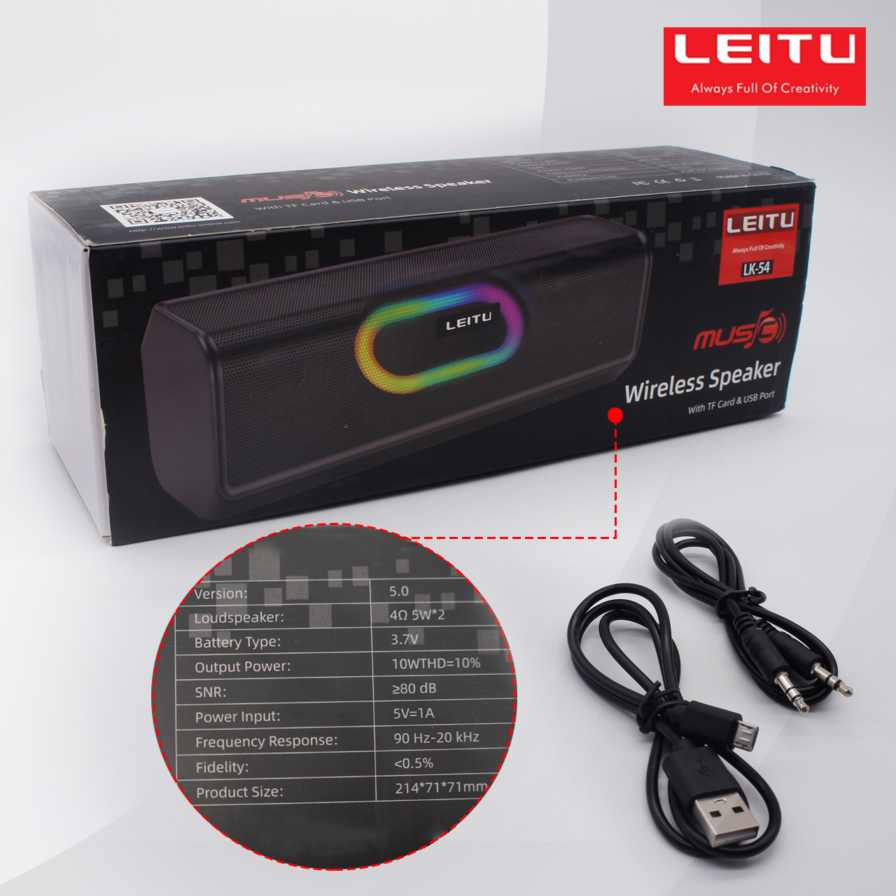 اسپیکر بلوتوثی قابل حمل لیتو مدل LK - 54