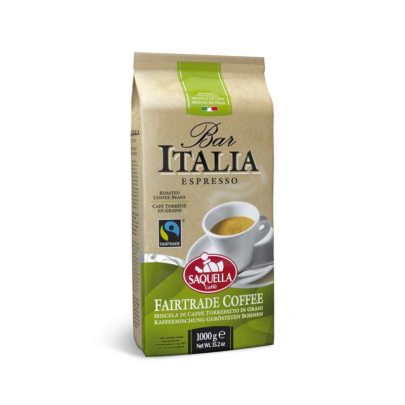 دانه قهوه Bar Italia Fairtrade ساکوئلا -1کیلوگرم