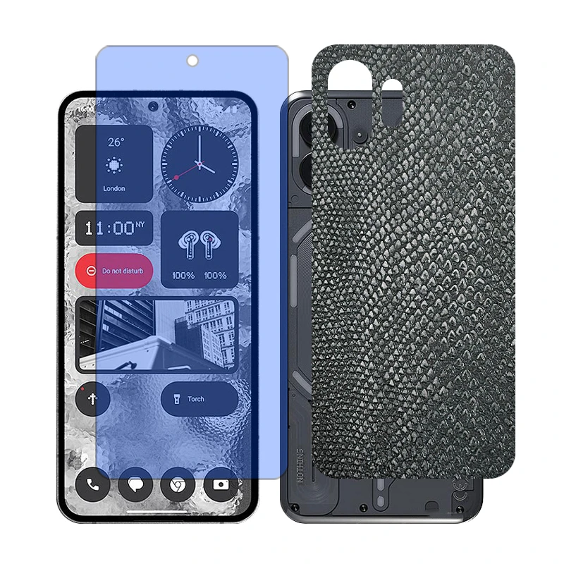 محافظ صفحه نمایش مات آنتی بلو گلس مدل Together مناسب برای گوشی موبایل ناتینگ 2 Phone به همراه برچسب پوششی پشت گوشی