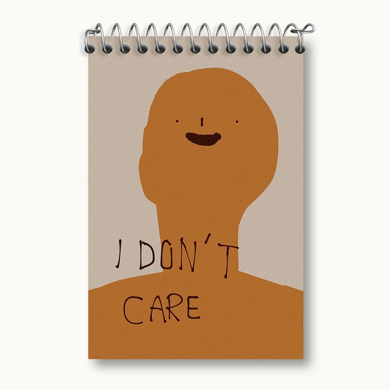 دفتر یادداشت 50 برگ خندالو مدل I Don't Care کد F1752