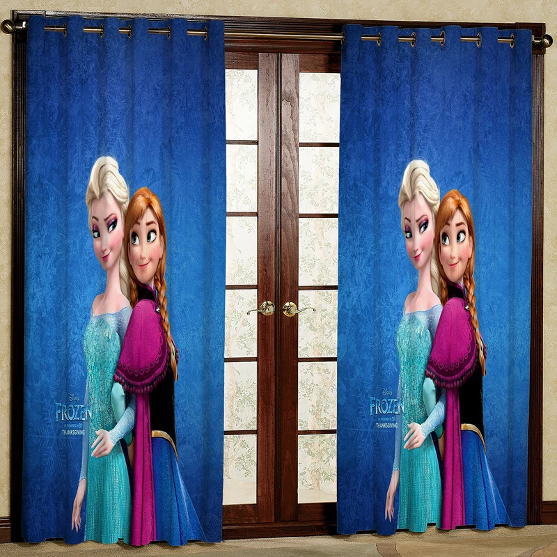 پرده مدل مخمل پانچی طرح السا و آنا کد 1032 سایز 200x140 سانتی متر