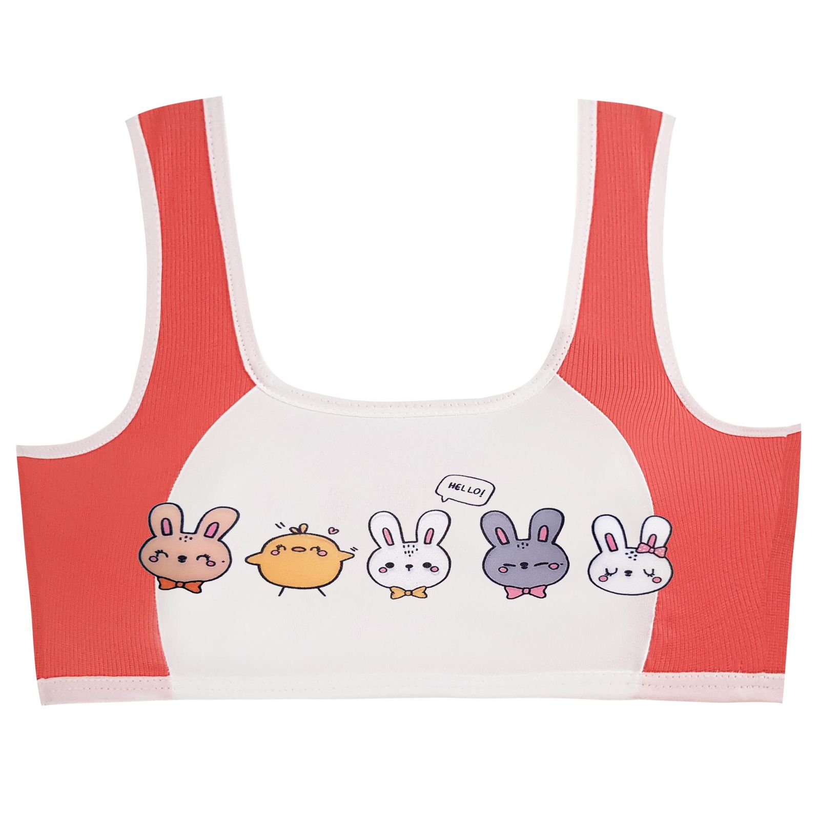 ست شورت و نیم تنه دخترانه ماییلدا مدل پددار خرگوش و جوجه کد 5164-5 رنگ گلبهی - - 2