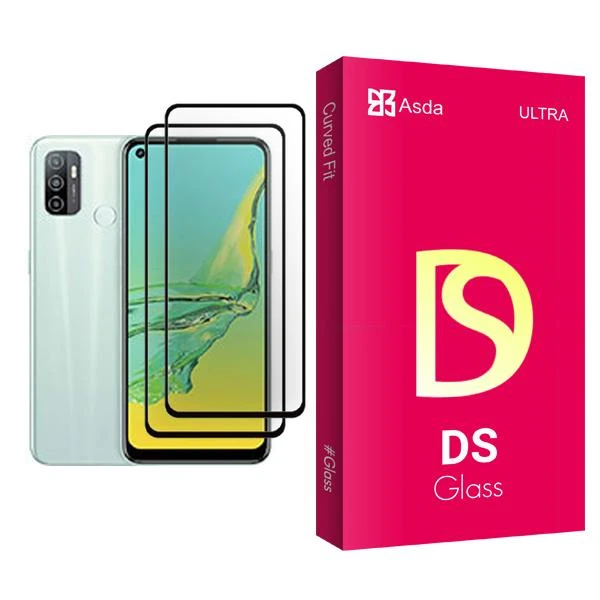 محافظ صفحه نمایش آسدا مدل DS Glass MIX002 مناسب برای گوشی موبایل اوپو A33 (2020) بسته دو عددی