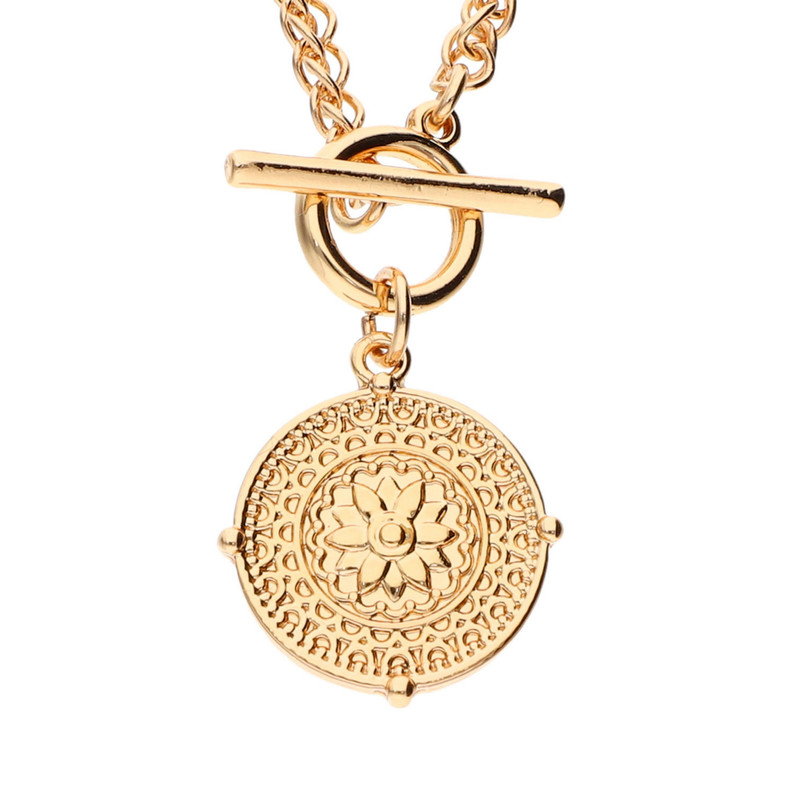 گردنبند زنانه مدل Antique coin pendant 