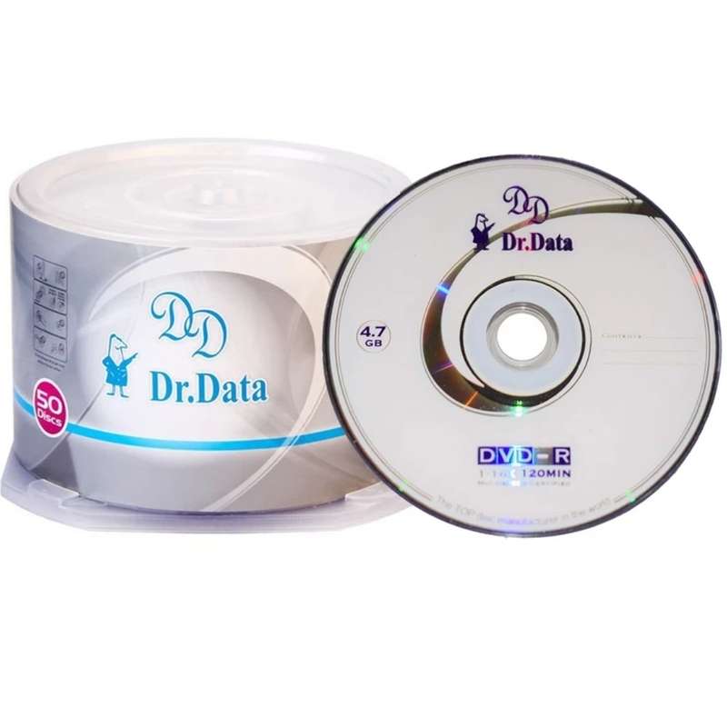 دی وی دی خام دکتر دیتا مدل DVDR بسته 50 عددی دی وی دی خام دکتر دیتا مدل DVDR بسته 50 عددی
