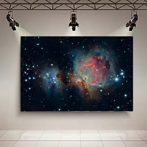 پوستر پارچه ای بلک لایت طرح کهکشان و ستارگان مدل سحابی کد AR30540