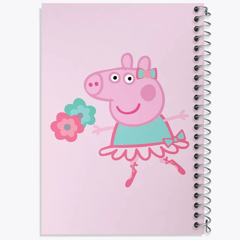دفتر شطرنجی 50 برگ خندالو طرح پپا انیمیشن پپا پیگ Peppa pig کد 22066