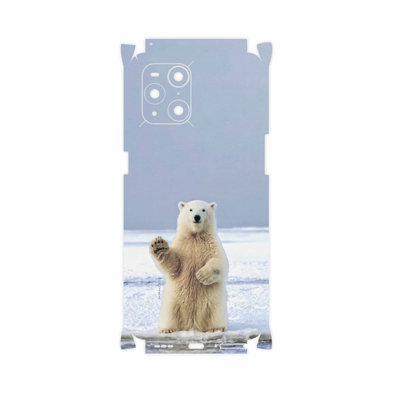 برچسب پوششی ماهوت مدل Polar-bear-FullSkin مناسب برای گوشی موبایل اپو Find X3 Pro
