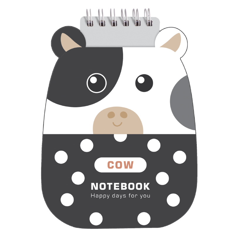 دفتر یادداشت طرح حیوانات مدل گاوی بسته 2 عددی