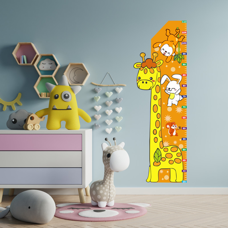 استیکر اندازه گیری قد طرح زرافه کد 1