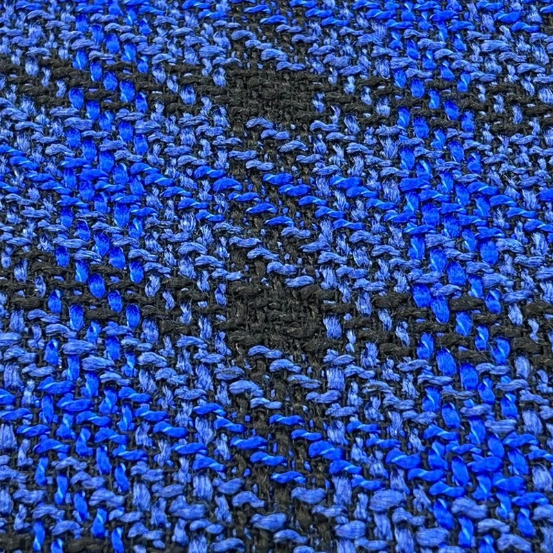 پارچه لباس عرض 1.5 متر مدل بافت شانل رنگ آبی