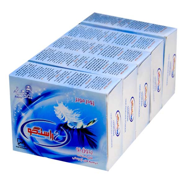 پودر موبر راستگو طرح پرسان وزن 80 گرم مجموعه 5 عددی