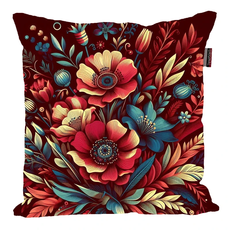 کوسن پاد آفرین مدل فانتزی طرح گل کد PK30566