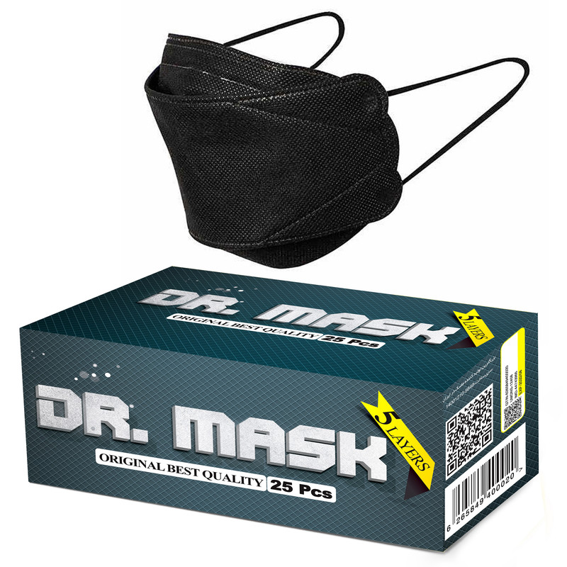ماسک تنفسی دکتر ماسک مدل سه بعدی رنگارنگ بسته 20 عددی