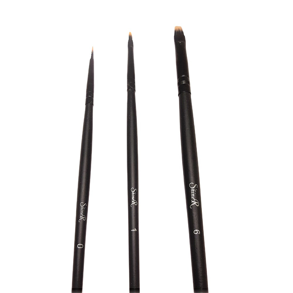 قلم موی طراحی ناخن شاینر کد ER مجموعه 3 عددی